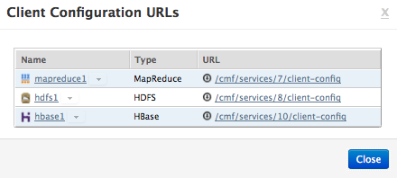 Cloudera - URL configurazione client