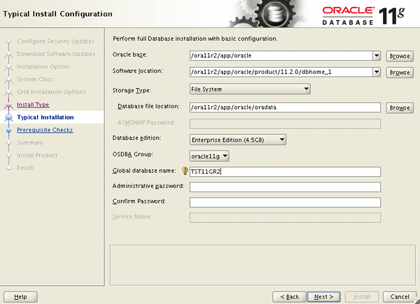 Installazione Oracle 11g R2 - Configurazione complessiva