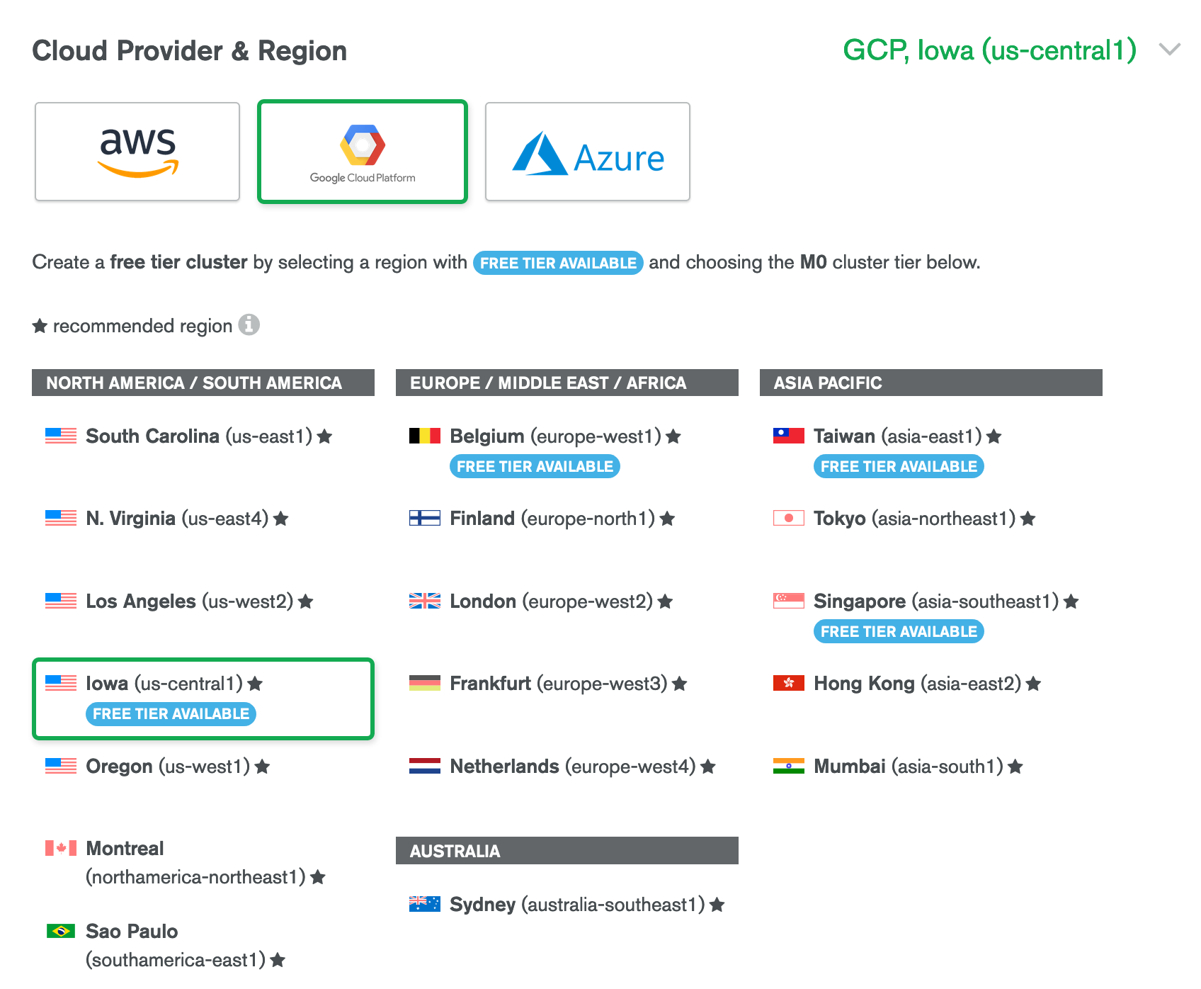 MongoDB Atlas - Microsoft Azure