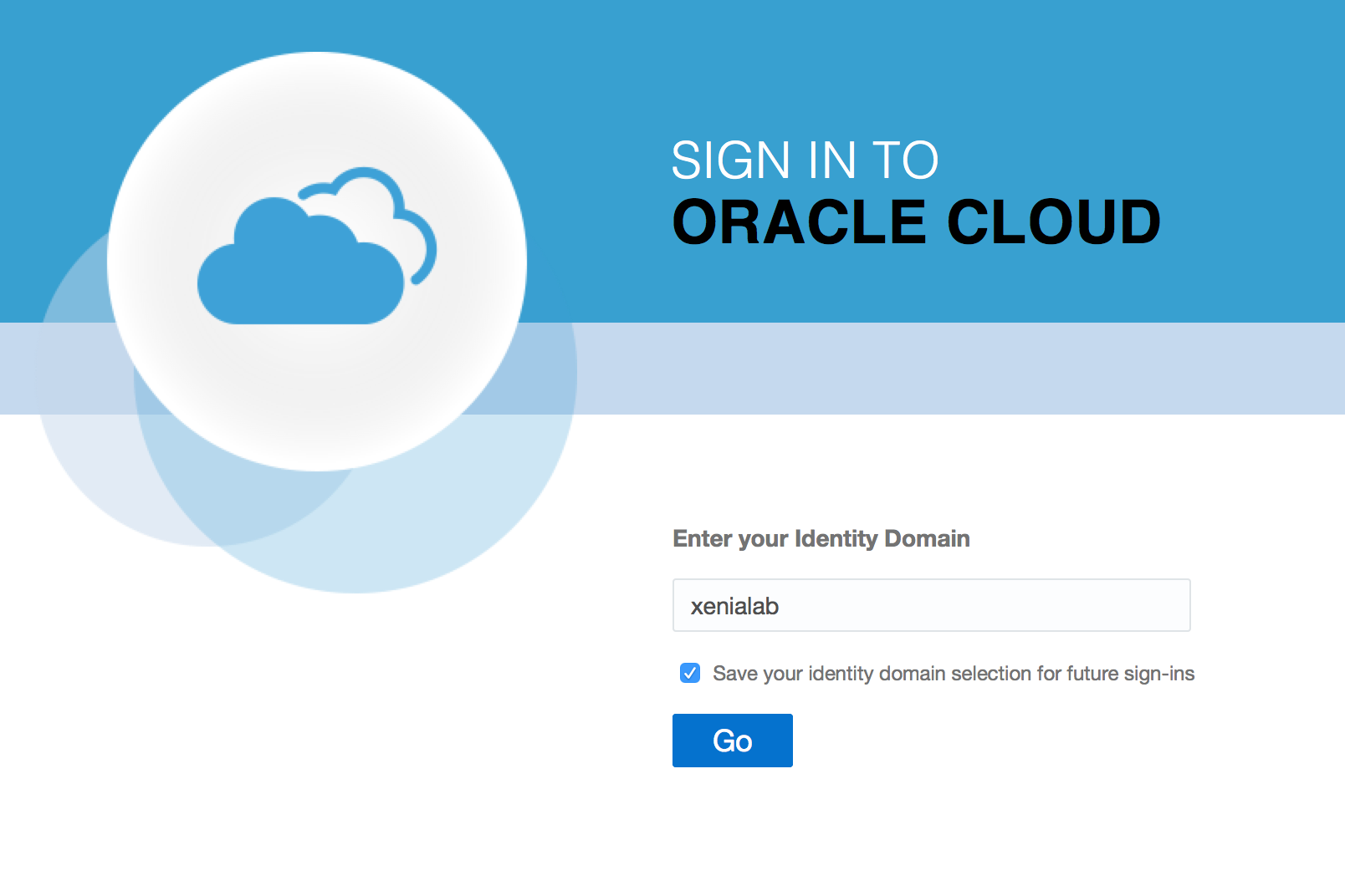 Oracle Cloud - Domain