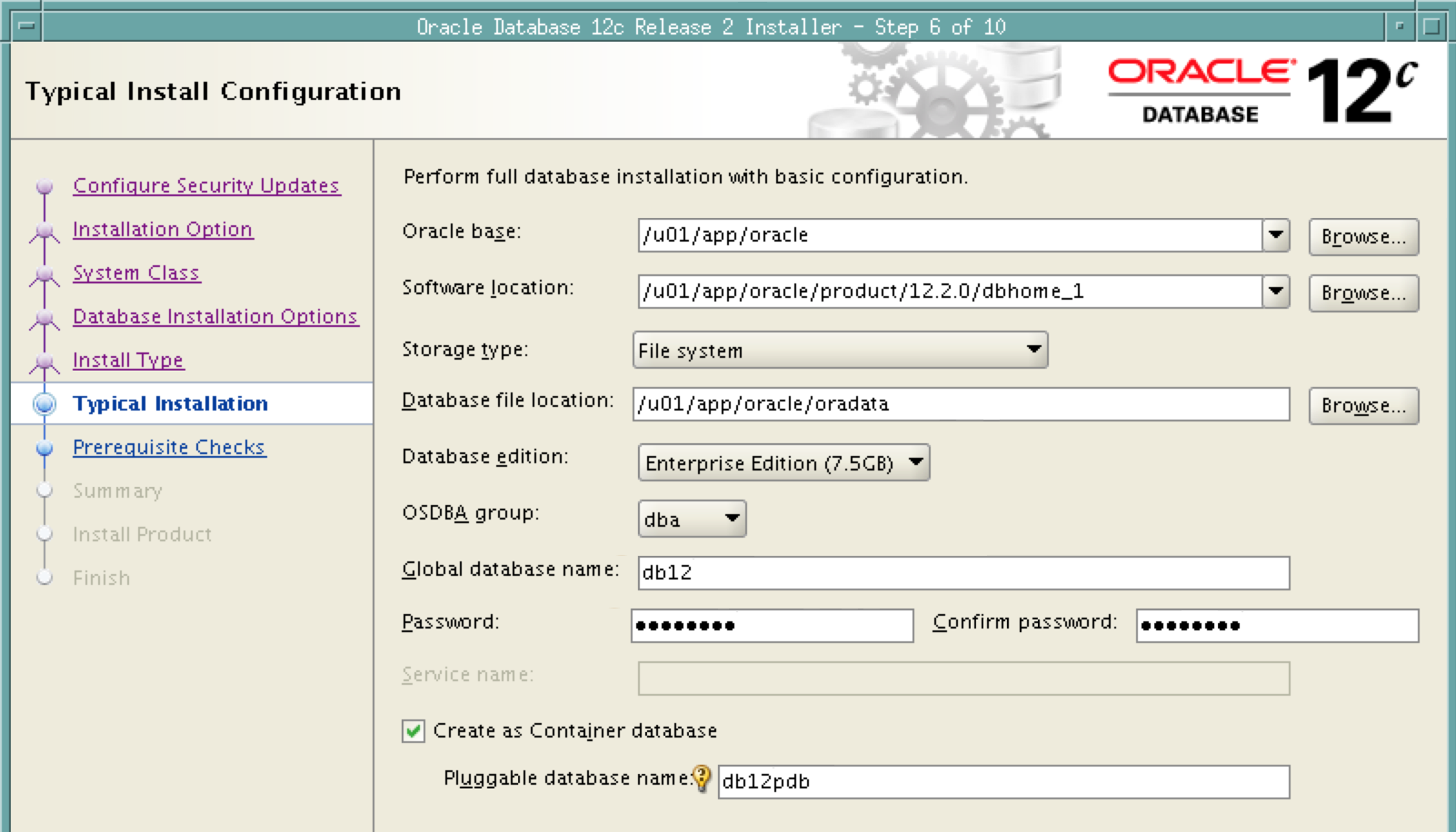 Installazione Oracle 12c R2 - Passi installazione