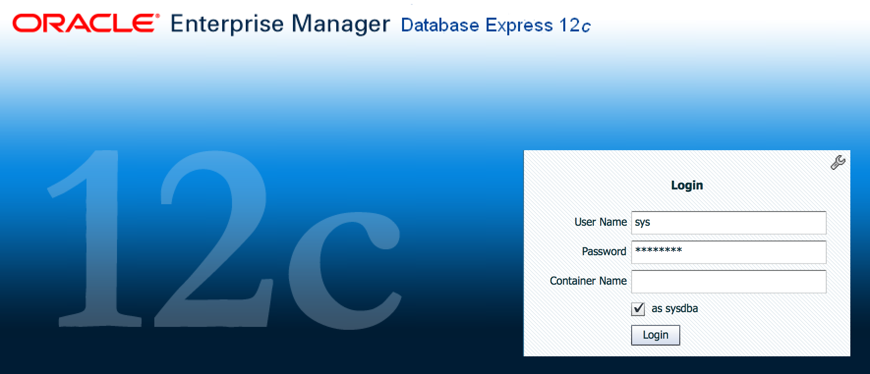 Installazione Oracle 12c R2 - Enterprise Manager Database Express 12c