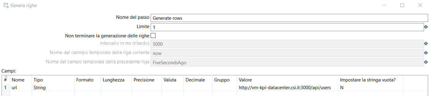 WS2Kettle - Generate rows