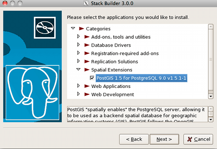 Stack Builder - PostGIS