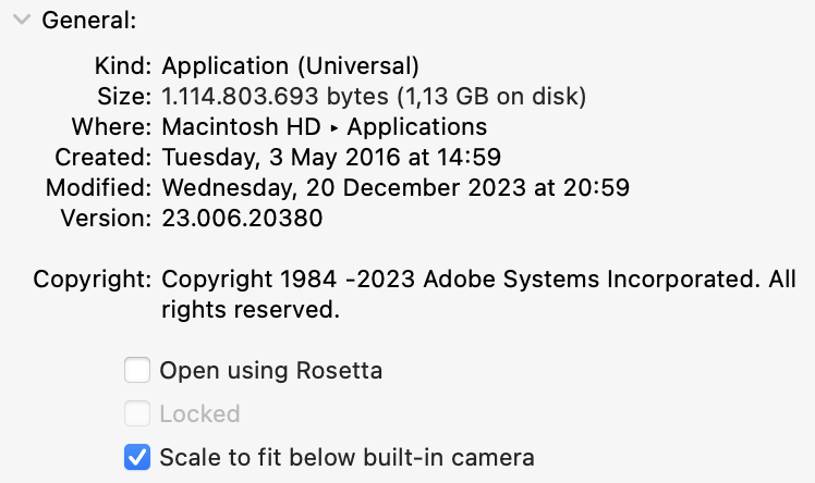 Intel2Silicon MacOS upgrade: Rosetta Falg