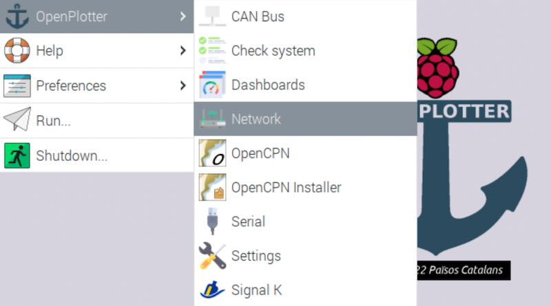 OpenPlotter - Menu rete